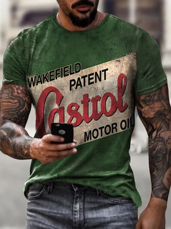 Fabricante de la fuente de los hombres de la camisa de manga corta de la calle Nueva Venta caliente de comercio electrónico transfronterizo camiseta impresa 3D arte flexible