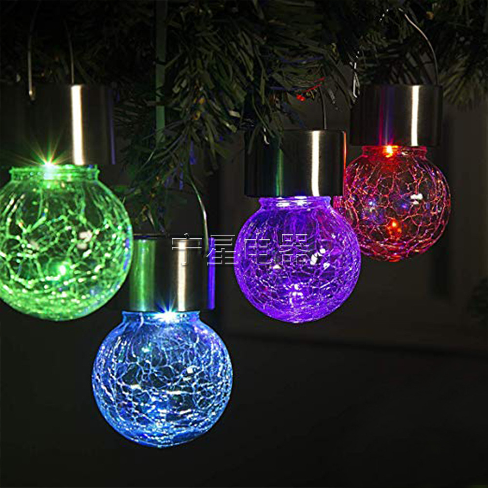 Lámpara de bola de crack solar lámpara de bola de cristal hogar lámpara de jardín impermeable al aire libre lámpara de paisaje Villa jardín Lámpara decorativa