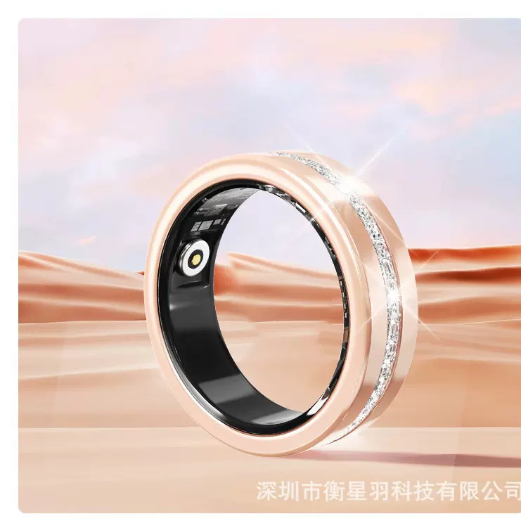 V6跨境智能戒指运动健身心率血氧睡眠追踪监测防水黑科技工厂批发