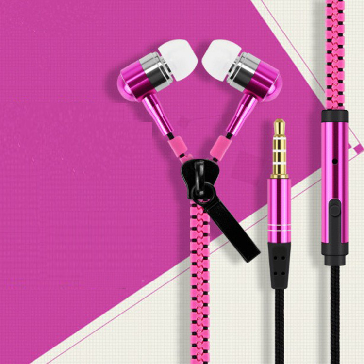 Zipper earphone wired with microphone MP...