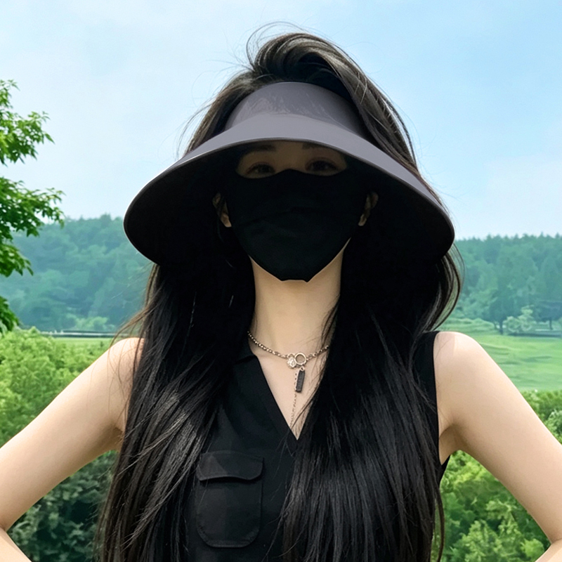 大帽簷可摺疊防曬帽女夏季防紫外線遮陽帽無痕空頂帽戶外摺疊帽子 3