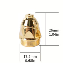 P80 Plasma Cutter Nozzle 1.5 Gold LGK100 Electrode Cutter Nozzle P80 Plasma Cutter Nozzle 35 Pieces