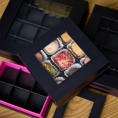 新しいバレンタインデーのチョコレート菓子のビスケットのキャンデーの窓のギフトボックスの包装箱の4 6 9 12粒の16個の硬い箱