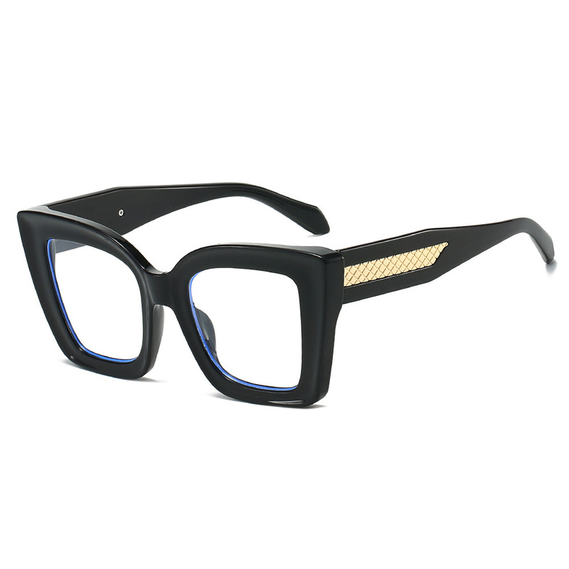 2025 Cross-border high quality Simple PC Large Frame Glasses Frame Thick Side Bevel Square Personality Fashion Style Glasses Frame 2025 Cross-border high quality Simple PC Large Frame Glasses Frame Thick Side Bevel Square Personality Fashion Style Glasses Frame