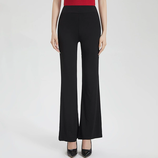 Black flared trousers