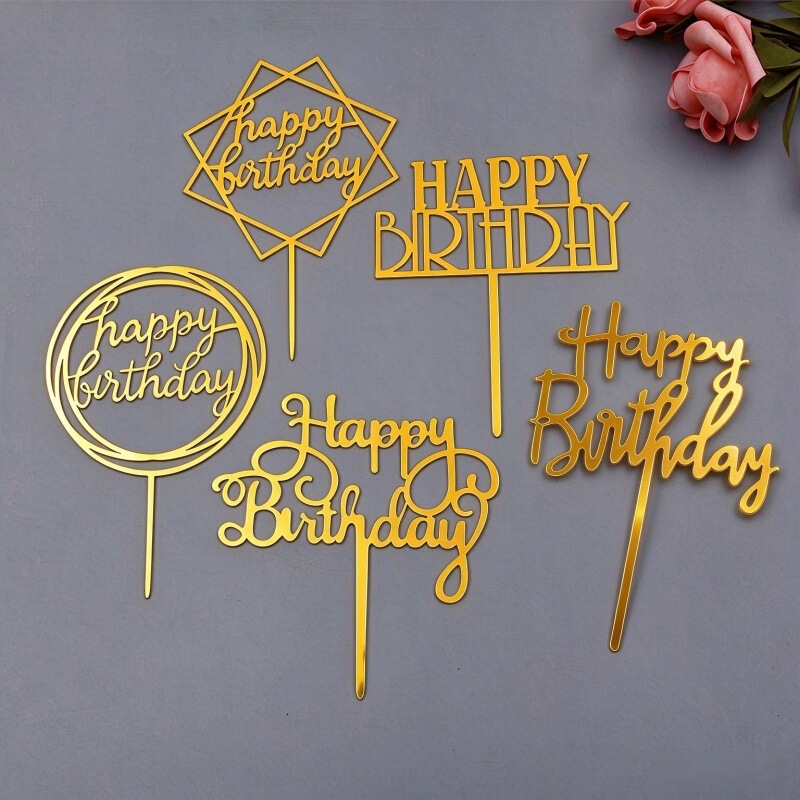 Wholesale Pack of 10 Acrylic Cake Toppers, Small Letter Inserts for Birthday Decorations, Baking Trendy Decorations Wholesale Pack of 10 Acrylic Cake Toppers, Small Letter Inserts for Birthday Decorations, Baking Trendy Decorations