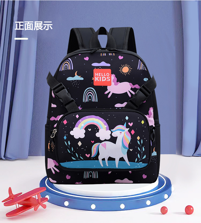 Gran capacidad nuevo estudiante de la escuela primaria mochila primer y segundo grado unicornio reducción carga chica viaje crossbody bolsa hombro