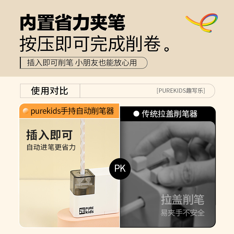 中国の Purekids 楽しい自動鉛筆削り電動鉛筆削り小学生向け特別な鉛筆削り|undefined