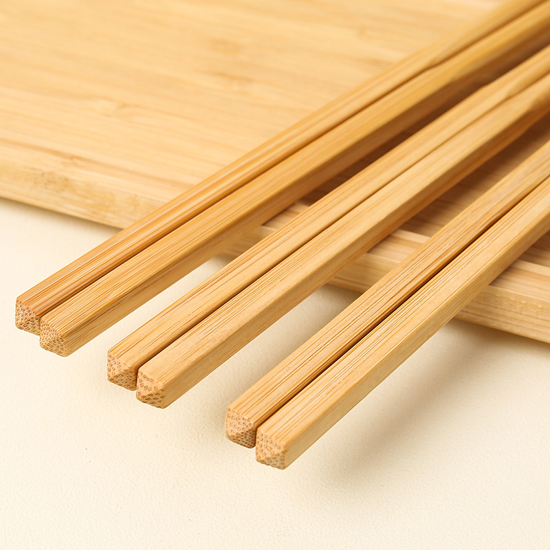 Palillos de bambú al por mayor Plaza de la moda nacional palillos chinos por encima y por debajo de Ronda chino tradicional Cabeza Cuadrada restaurante vajilla palillos
