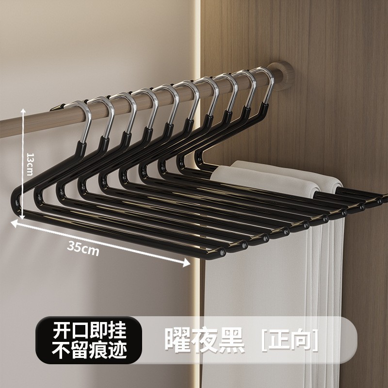 Acero inoxidable ganso pantalón percha