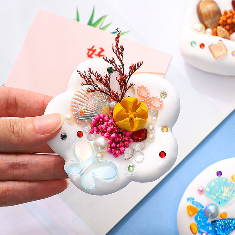 粘土创意冰箱贴贝壳黏土亲子手工活动制作diy材料包饰品装饰|undefined