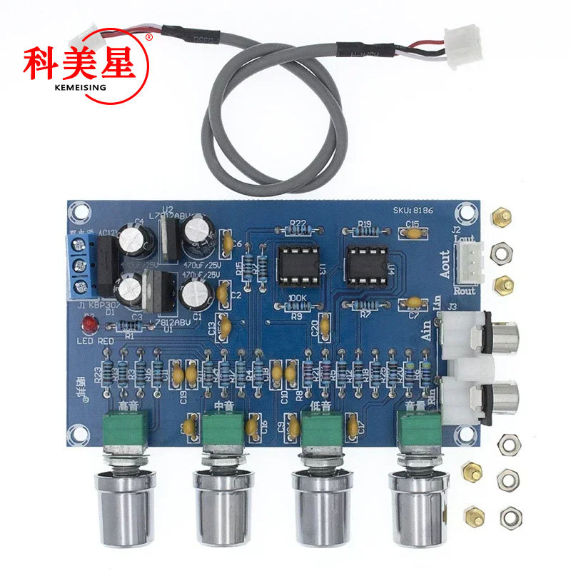 XH-M164 HIFI fever level tone board NE5532 front amplifier front high and low bass adjustment board