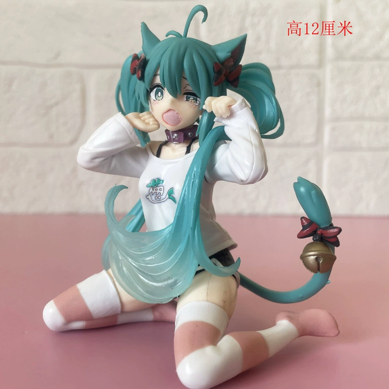 Фигурка аниме Hatsune Miku с кошачьими ушками, коллекционная модель в цветной коробке, 1 кг