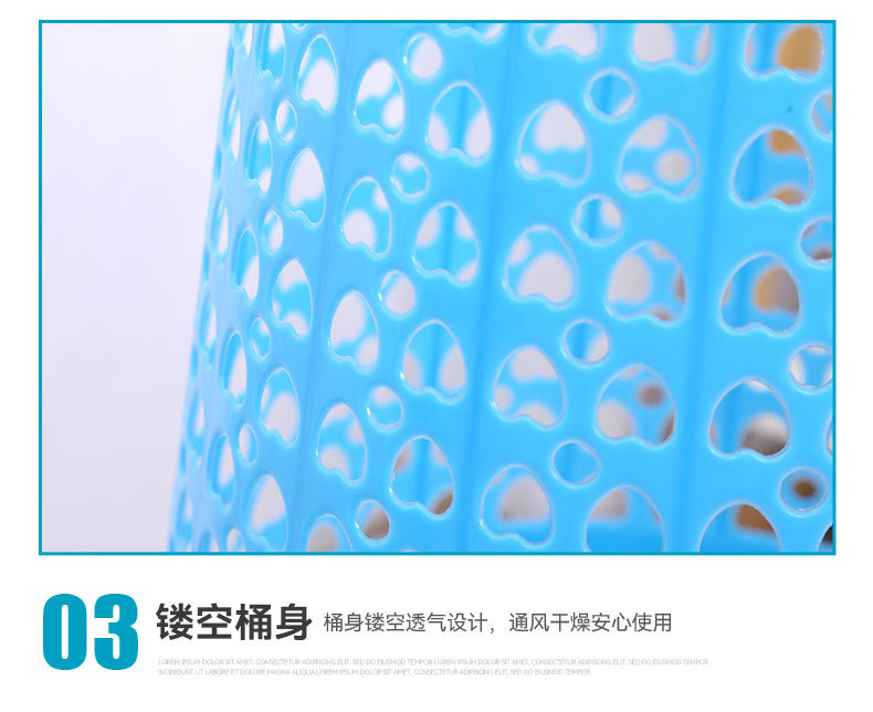 加厚镂空垃圾桶卫生间垃圾桶厨房卧室大号家用垃圾桶批发圆形批发详情13