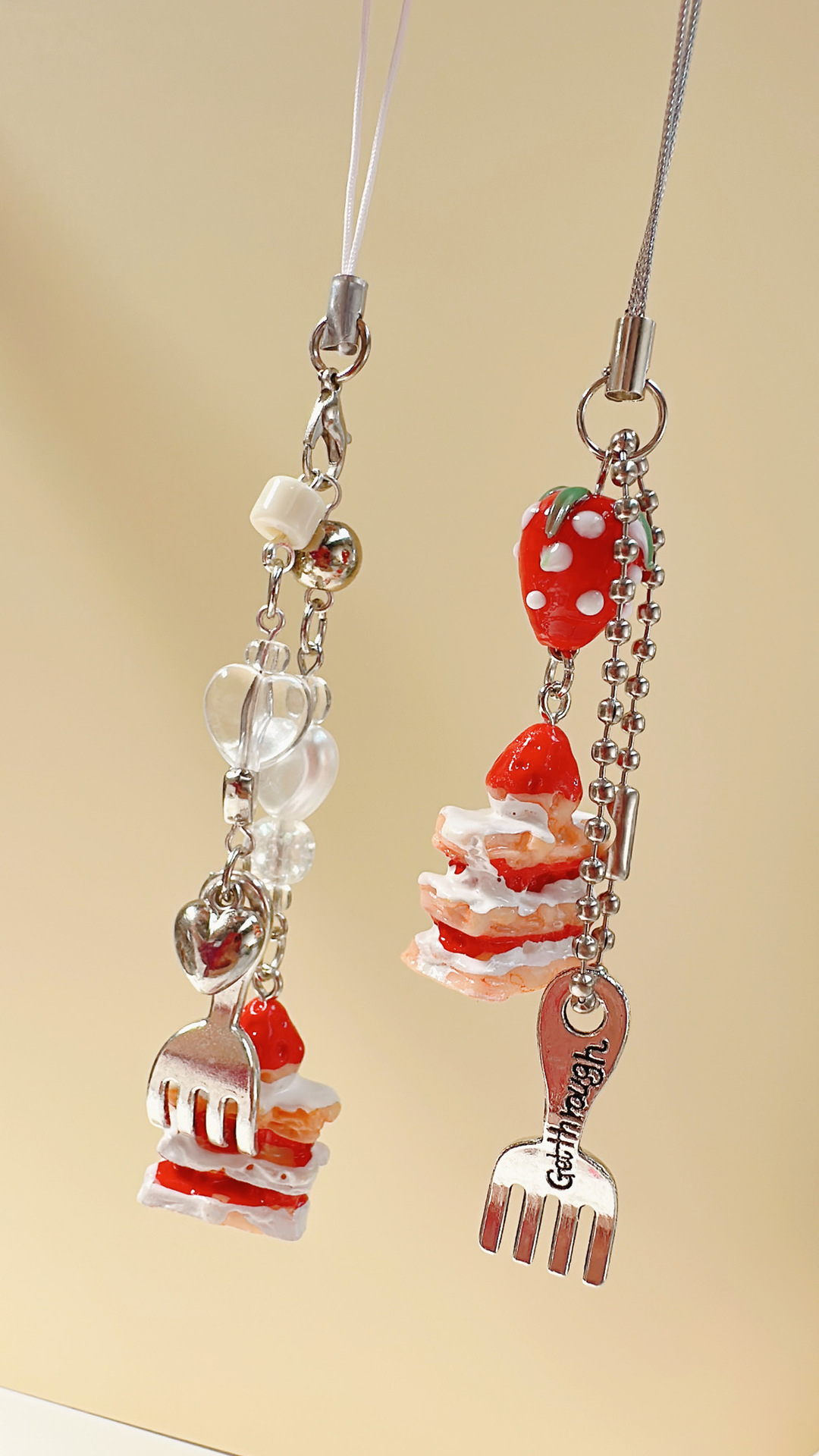Mobile Phone Chain Classification 1 Piece Sweet Fruit Acrylic Beaded Mobile Phone Chain