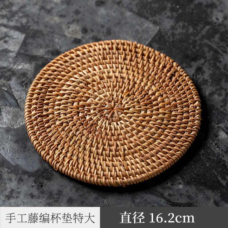 Fábrica al por mayor tejida a mano Vietnam ratán montaña juego de té ratán olla estera Vietnam viejo ratán montaña té