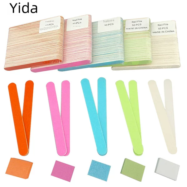 Disposable Wood Chip Nail File White Sandpaper File Double-Sided Nail File Polishing Tool Manicure Rubbing Strip Wholesale