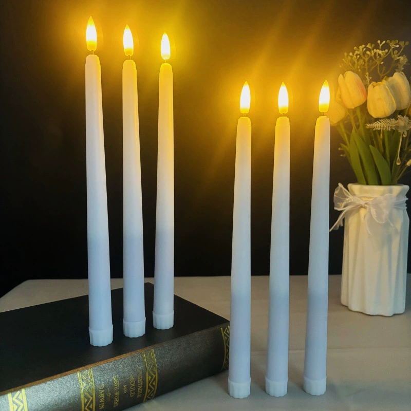 Рождественская светодиодная цифровая свеча, светильник для дня рождения, свадьбы, вечеринки, атмосфера, пульт дистанционного управления, длинный стержень, искусственная свеча
