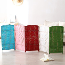 现货草编宠物区域隔断幼儿园折叠小屏风家用多尺寸藤编儿童围栏