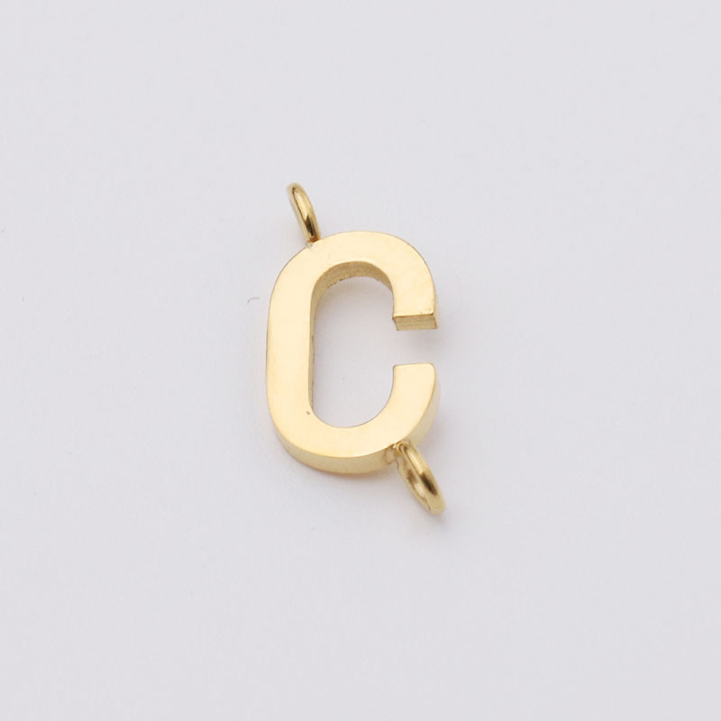 1 Piece Stainless Steel None 18K Gold Plated Rose Gold Plated Letter Pendant display picture 3