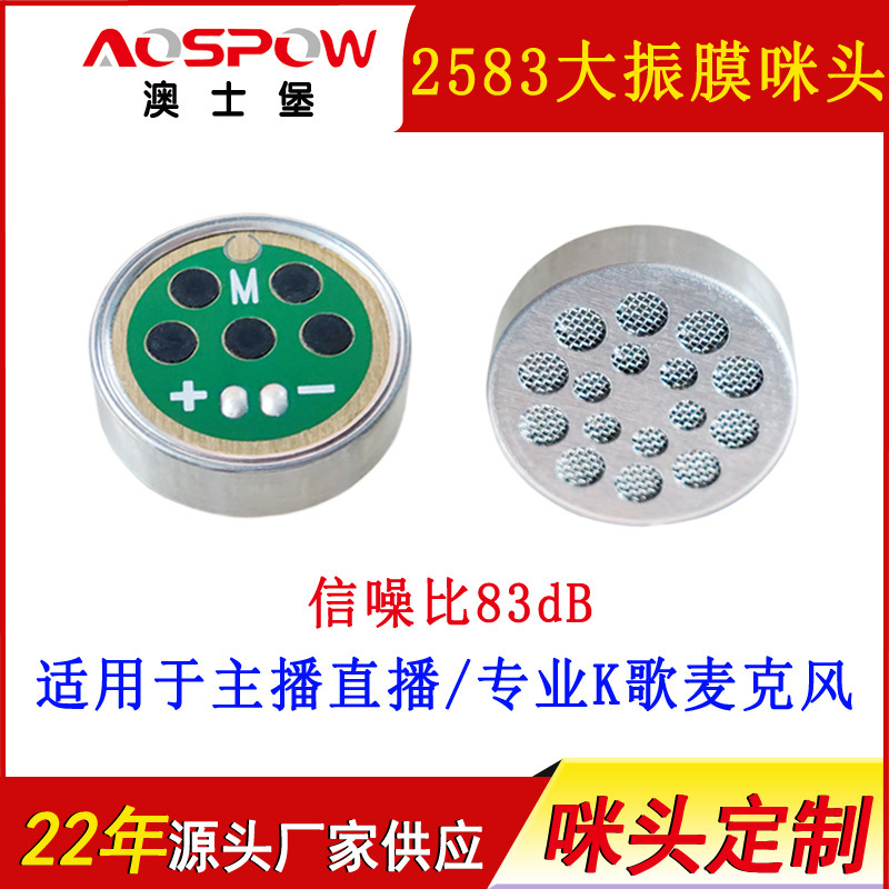 アナウンサー用高信ノイズマイク高感度マイクMIC大振動膜マイク2583単指向音頭|undefined