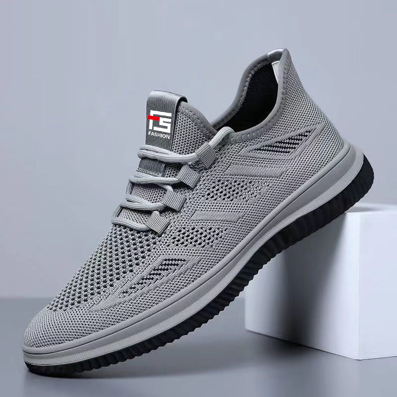 2023 Summer Men's Hosiery Breathable Sports Casual Shoes Simple and Versatile, Suitable for Middle-Aged and Elderly, Net Shoes with Soft and Slip-Resistant Soles