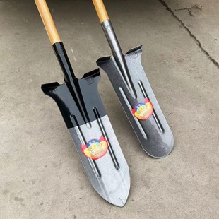 [Can Be Shipped Cross-Border] Black and White Wide-Shouldered Tree Digging Shovel, Multi-Functional Tree Digging Shovel, Manganese Steel Agricultural Shovel for Outdoor Digging