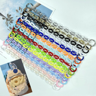 Acrylic Water Bottle Chain Bag Strap, Extended Crossbody Strap, Polaroid Decoration, Detachable Versatile Colorful Chain