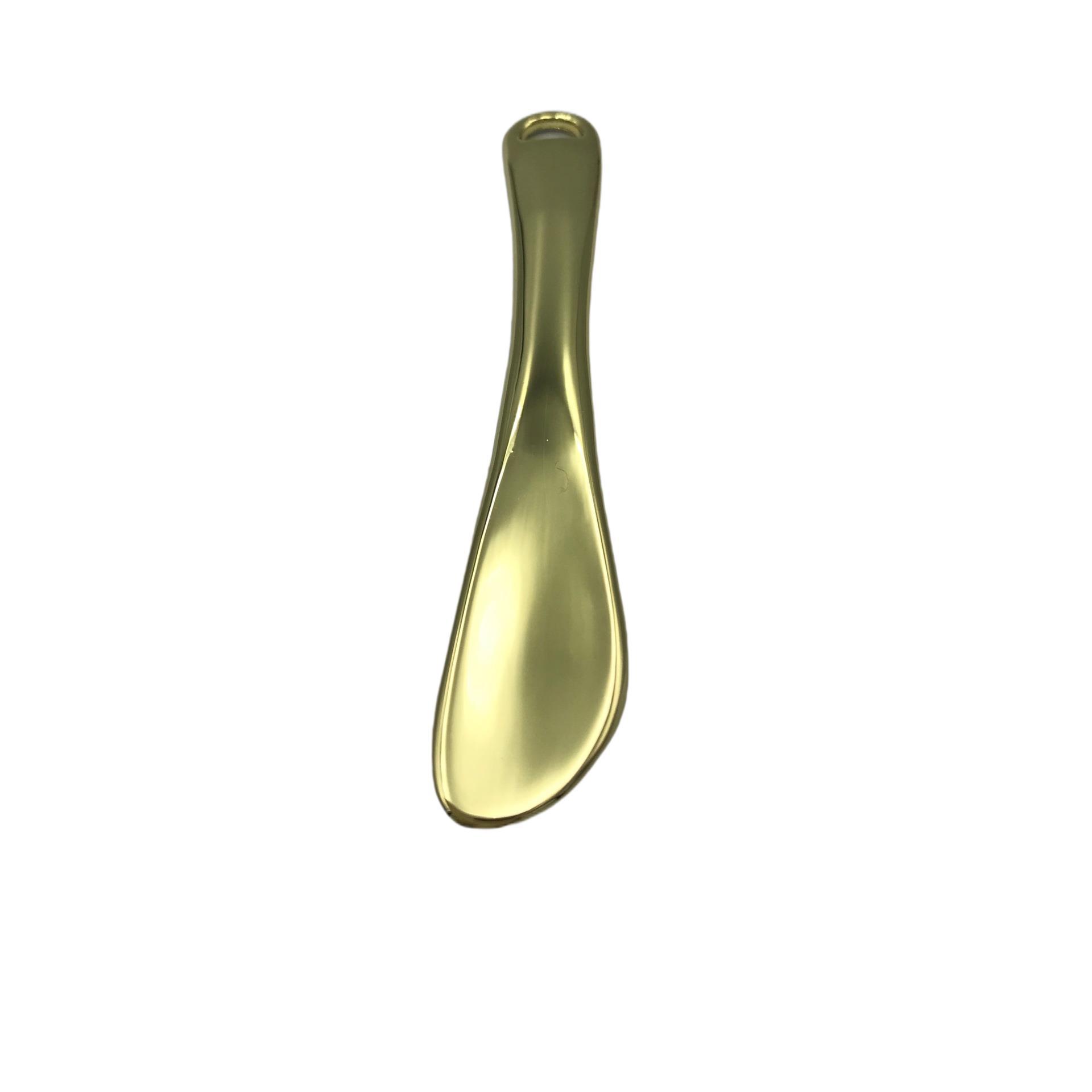 新款锌合金金属电镀刀形脸部眼部面霜眼霜勺(实体工厂)|ms