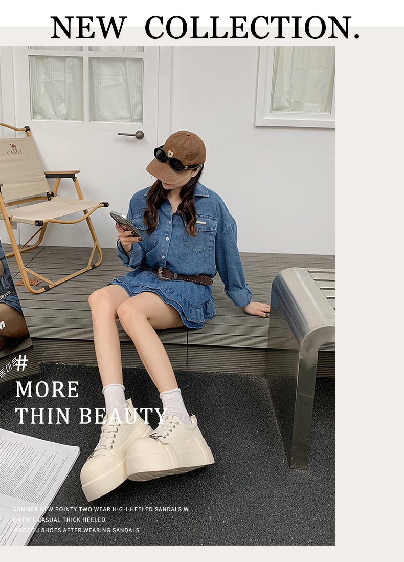High-end Women's Sneakers With Thick Soles Height Increase, New Spring/autumn Model, Sporty And Casual, Super Popular_vogvips.com