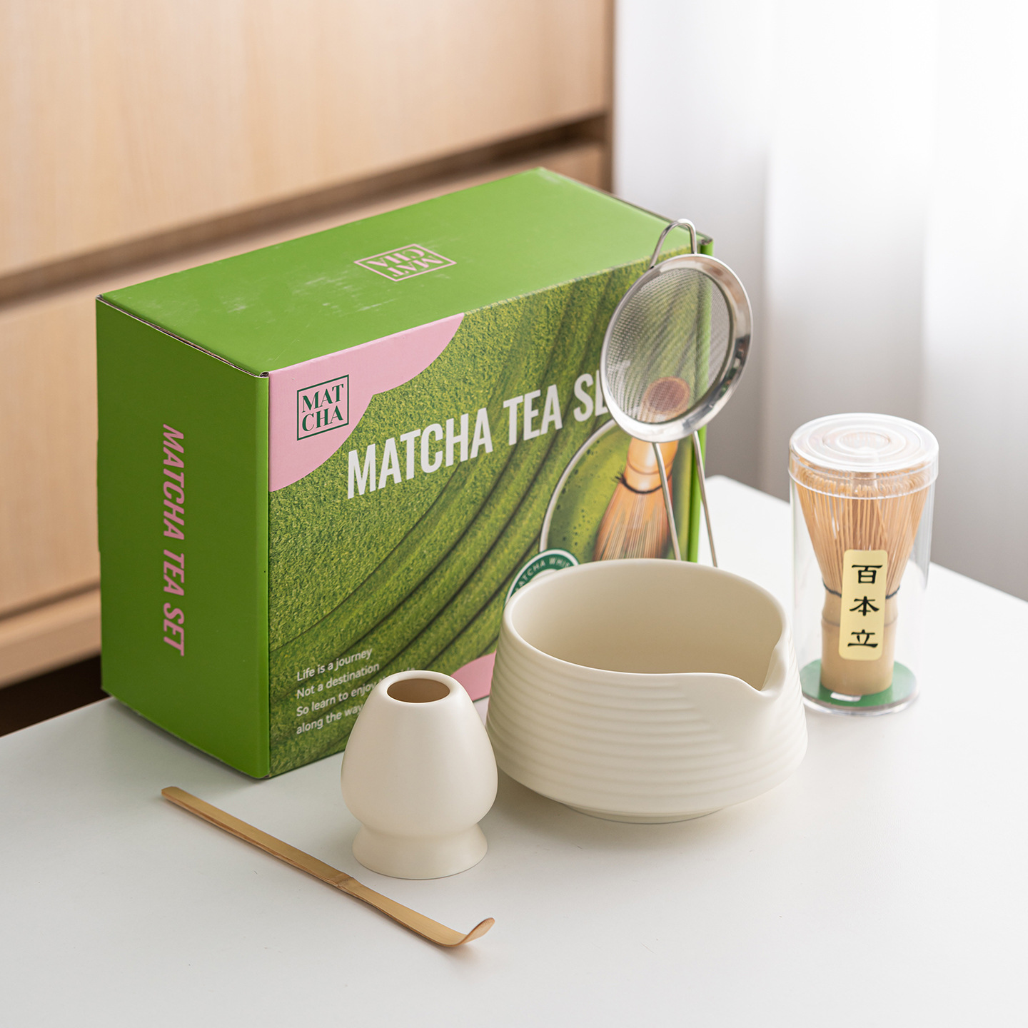 陶瓷抹茶套装点茶工具跨境抹茶碗茶筅套装日式打茶盏抹茶粉搅拌器