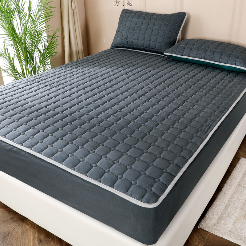 Quilted Cotton Bed Sheet, Thickened Bed Cover, Fixed Mattress Cover, Protective Cover, Dustproof Cover, One Piece with Free Shipping