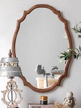 法式复古浴室镜边框网红化妆卧室复古卫生间浴室镜挂墙装饰镜拱门