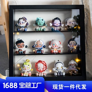 Display frame (Popmart) for minifigures, 10–12" square, single or double partition, collectible storage