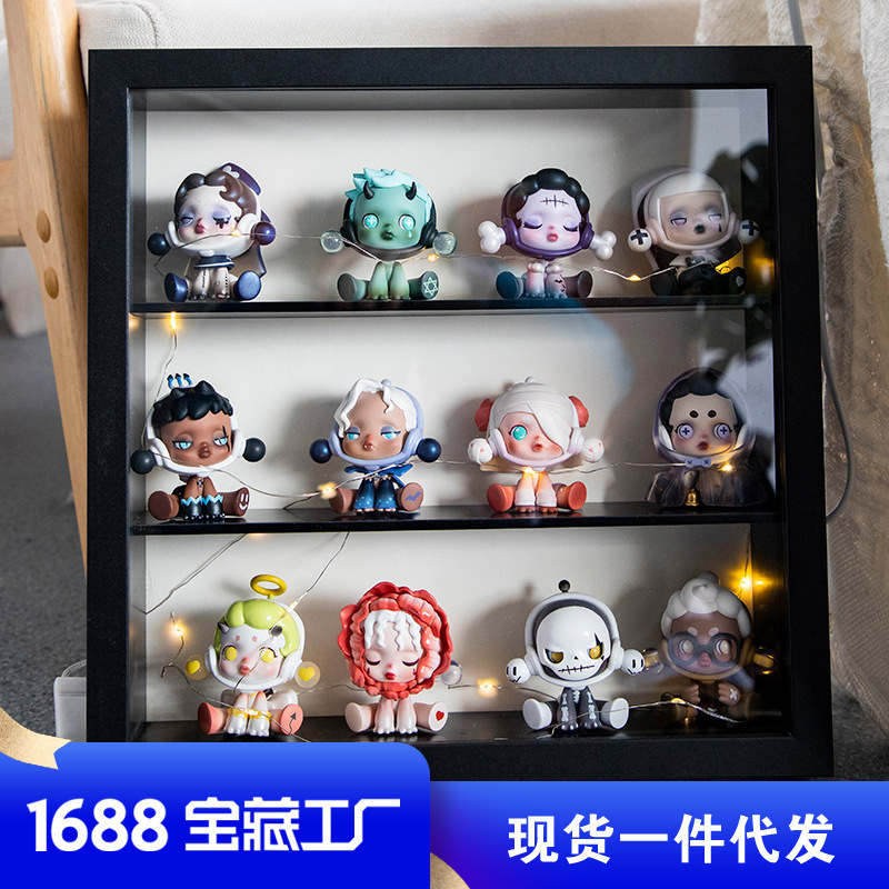 Photo frame table popmart bubble Matt hand-made box display box shelf partition blind box storage photo frame