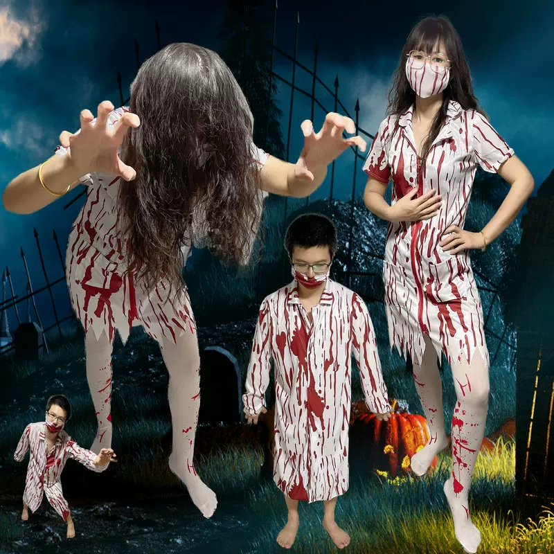 cos成人派对服装恐怖医生服带血女医生服男医生服装血腥护士服装