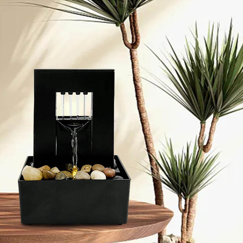 Fuente de Agua Corriente de Mesa de Plástico, Silenciosa con Luz para Decoración de Interiores image 18