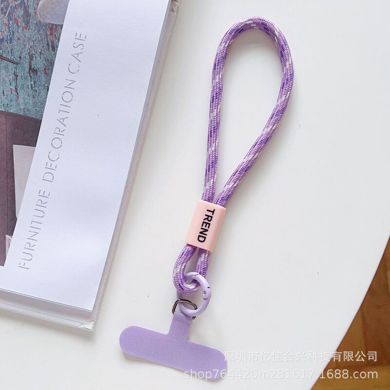 短款可调节锁扣手绳防丢垫片通用手机挂绳户外出行简约涤纶手腕绳|undefined