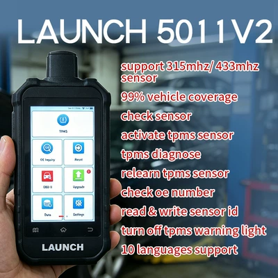 Overseas Version of the Original Tire Pressure Matching Device 5011V2 Programming Activation Tire Pressure Reset Sensor Universal Launch
