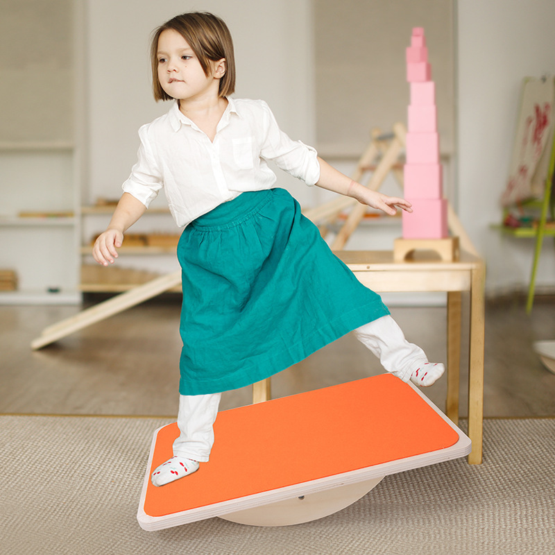 Tablero de equilibrio para niños tablero inteligente equipo de entrenamiento sensorial balancín hogar tablero de flexión interior equilibrio juguete de madera