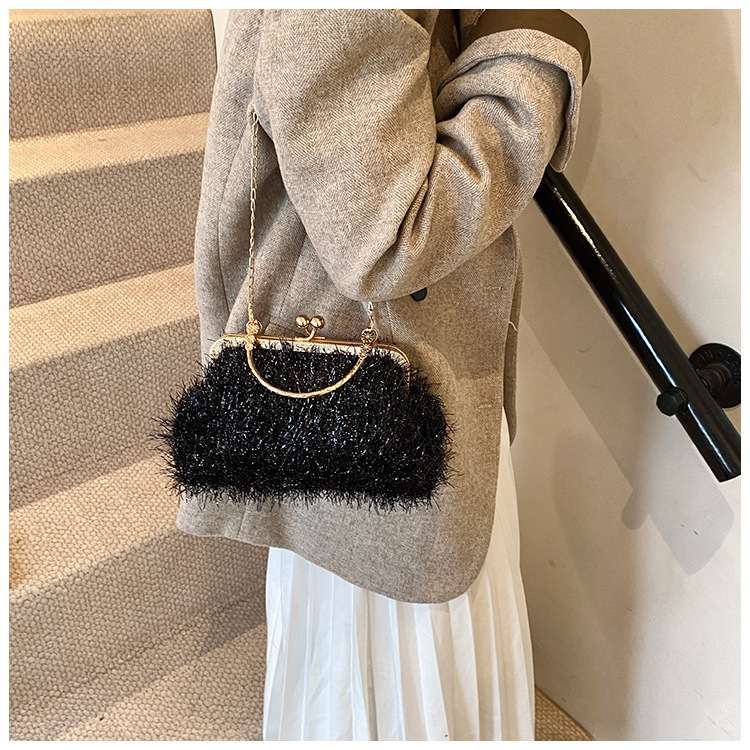 A trendy and fashionable women's 2024 autumn new chain crossbody bag, a Korean-style hand-held shell bag undefined