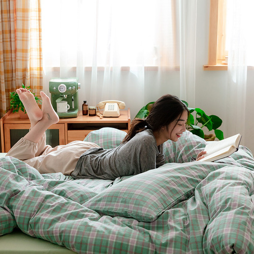 Pure cotton 100% full-cotton quilt cover single piece thickening 150x200x230 single person 1.5-meter quilt cover 180cm bed sheet