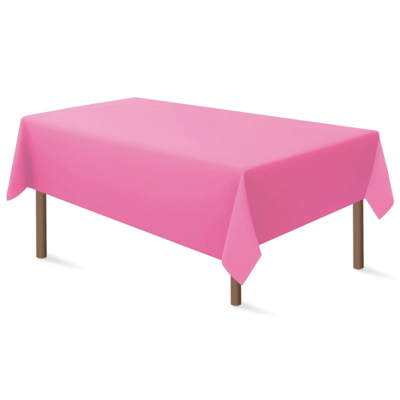 Rectangular disposable party plain tablecloth plastic cloth birthday dessert solid color tablecloth waterproof waterproof table cloth