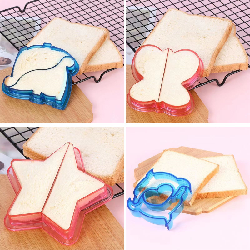 DIY面包切卡通图案三明治模具 吐司切面包模具便当模饭团模具