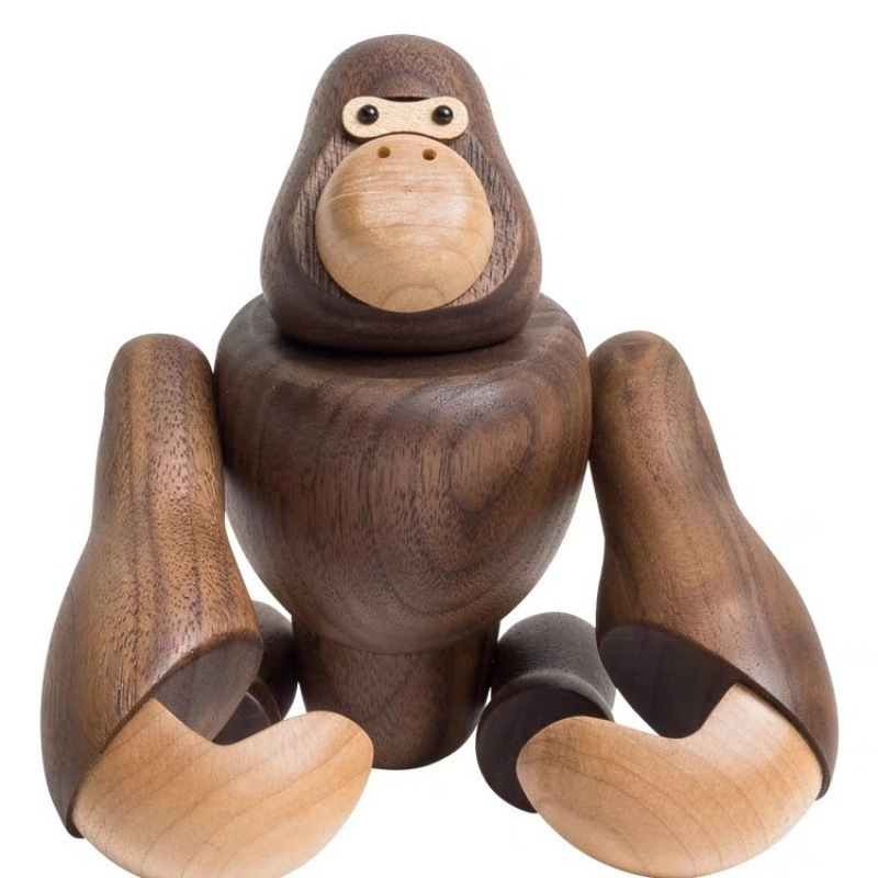 ゴリラキングコング無垢材模擬動物文化的で創造的な装飾品子供部屋ニッチおもちゃルームスタディハンギングアクセサリー|undefined