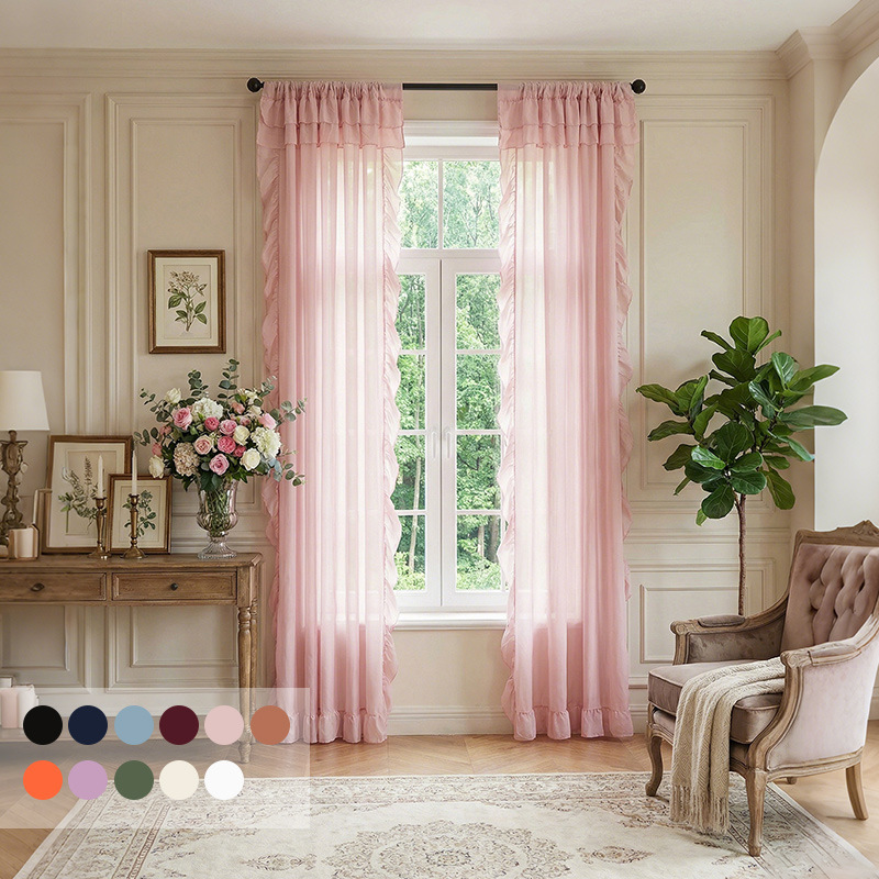 Finished Curtains With Light Filtering But Not Visibility, For Balconies And Living Rooms_voghion.com