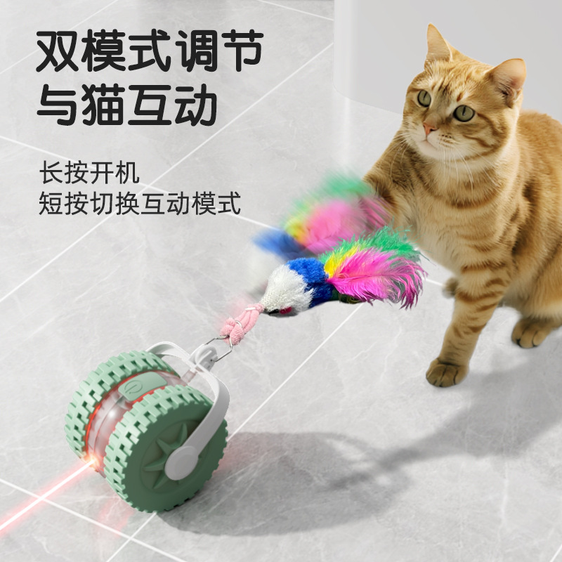 Cross-Border Infrared Laser Cat Ball, Automatic Cat Toy Ball, Self-Entertainment and Boredom Relief Artifact with Rat Tail Pet Supplies