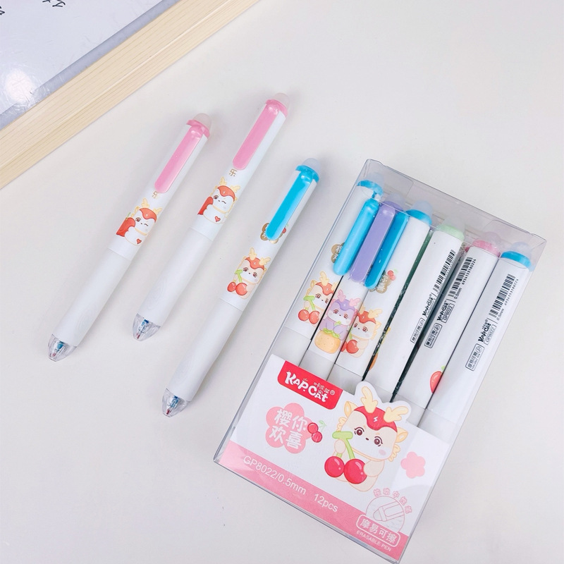 Mogmolu Heat-Sensitive Erasable Neutral Pen Student Erasable Pen Thermal Erasable Crystal Blue Carbon Black Neutral Pen Wholesale