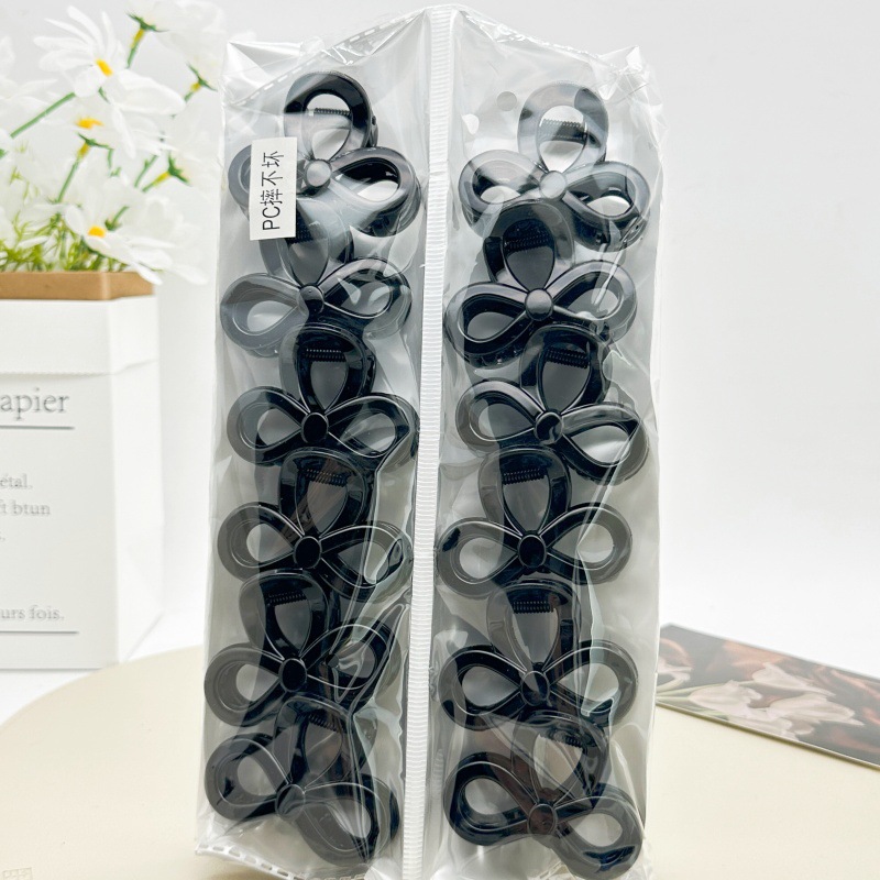 Pinza para el pelo de PC, en negro brillante, con forma de cruz, tamaños grande, mediano y pequeño, para moños en la parte posterior de la cabeza, pinza de garra, pinza de tiburón, accesorio para el cabello. image 39