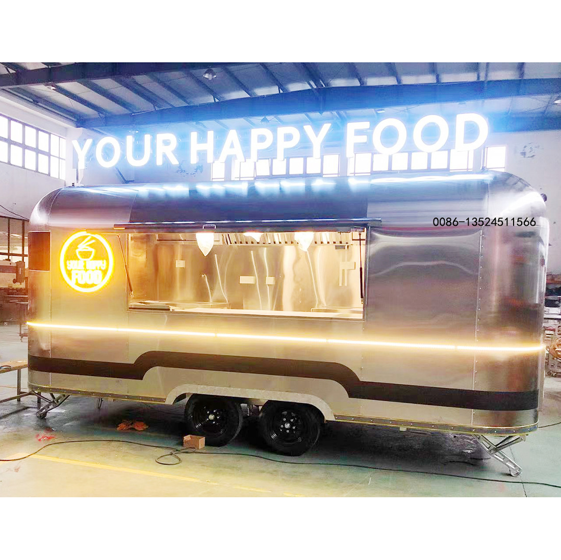 上海亿宝出口吃车镜面车咖啡车改装车景点车餐饮车food trcuks